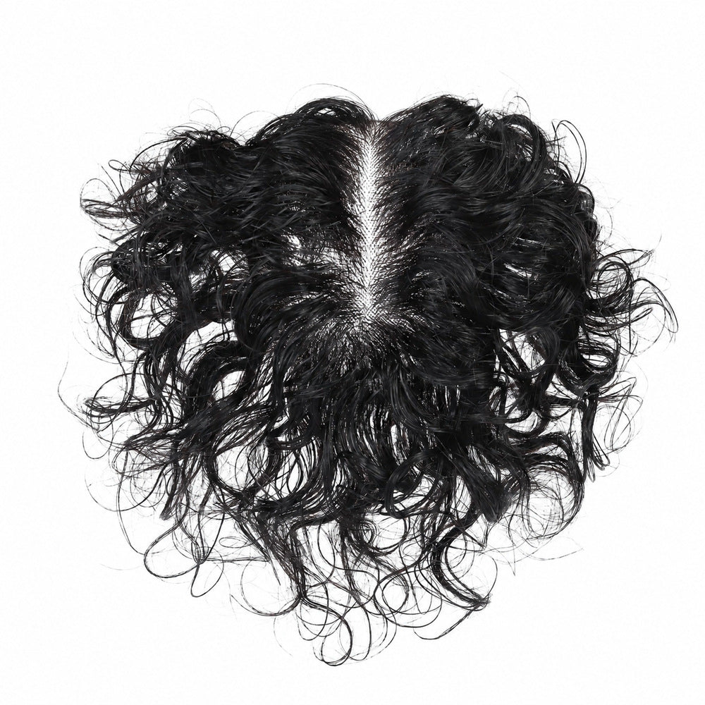 Top Set Real Female Small Curls Cover Wig Short Curly Hair