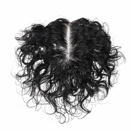 Top Set Real Female Small Curls Cover Wig Short Curly Hair