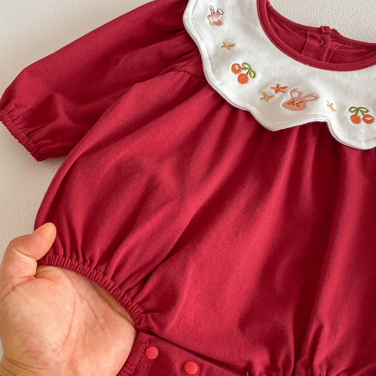 Clothes Fashionable Embroidery Doll Collar Jumpsuit Bag Jumpsuit, Climbing Suit