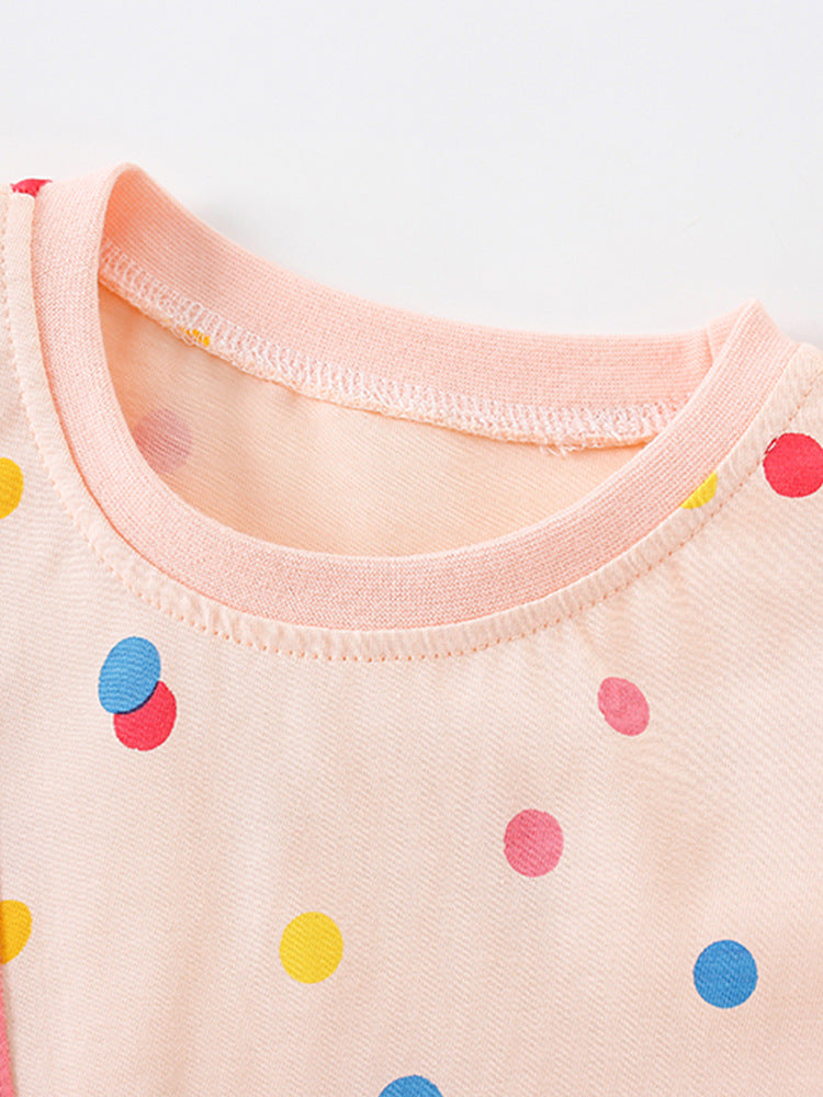 Children's Summer Wear Round Neck Short Sleeve Western Style Printed Children's T-shirt