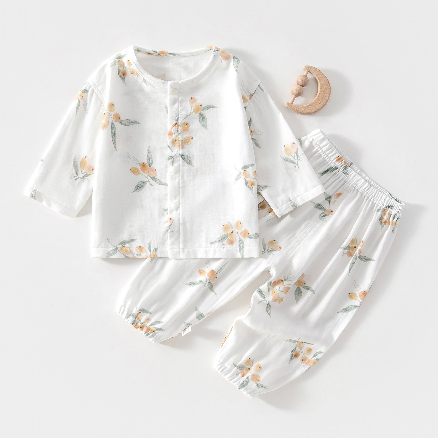 Pajama Sets Long-sleeved Bamboo Fiber Top Children's Suit