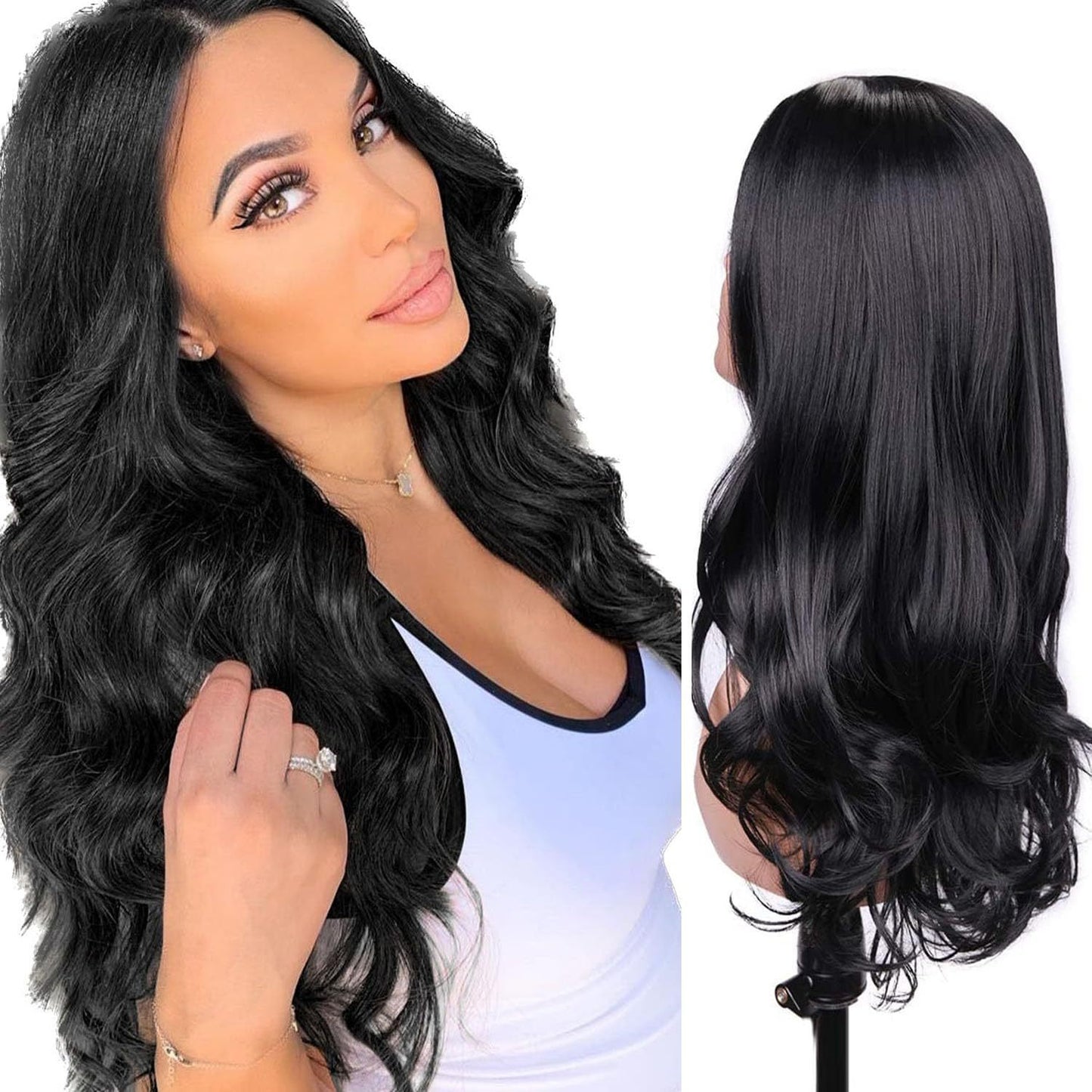 Purple Curly Medium Large Wave Head Wig Long Curls