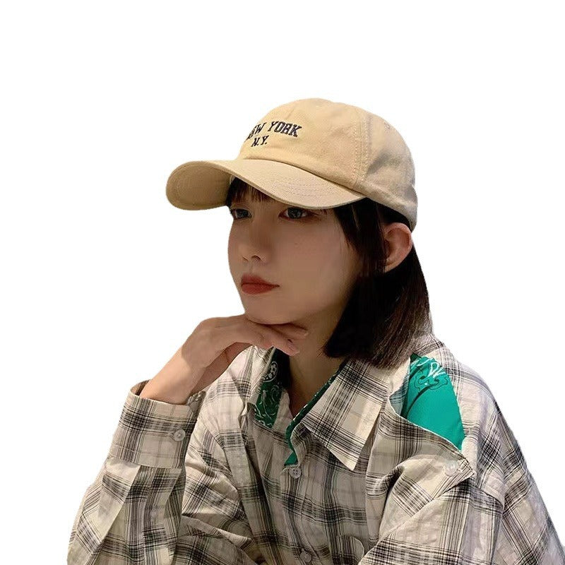 Women's Hat Integrated Summer Baseball Cap Peaked Sheath Wig Short Straight Hair
