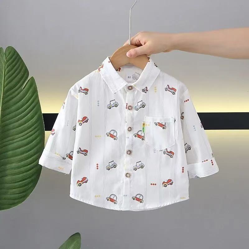 Children's Class Cotton Breathable Casual Long Sleeve Children's Shirt