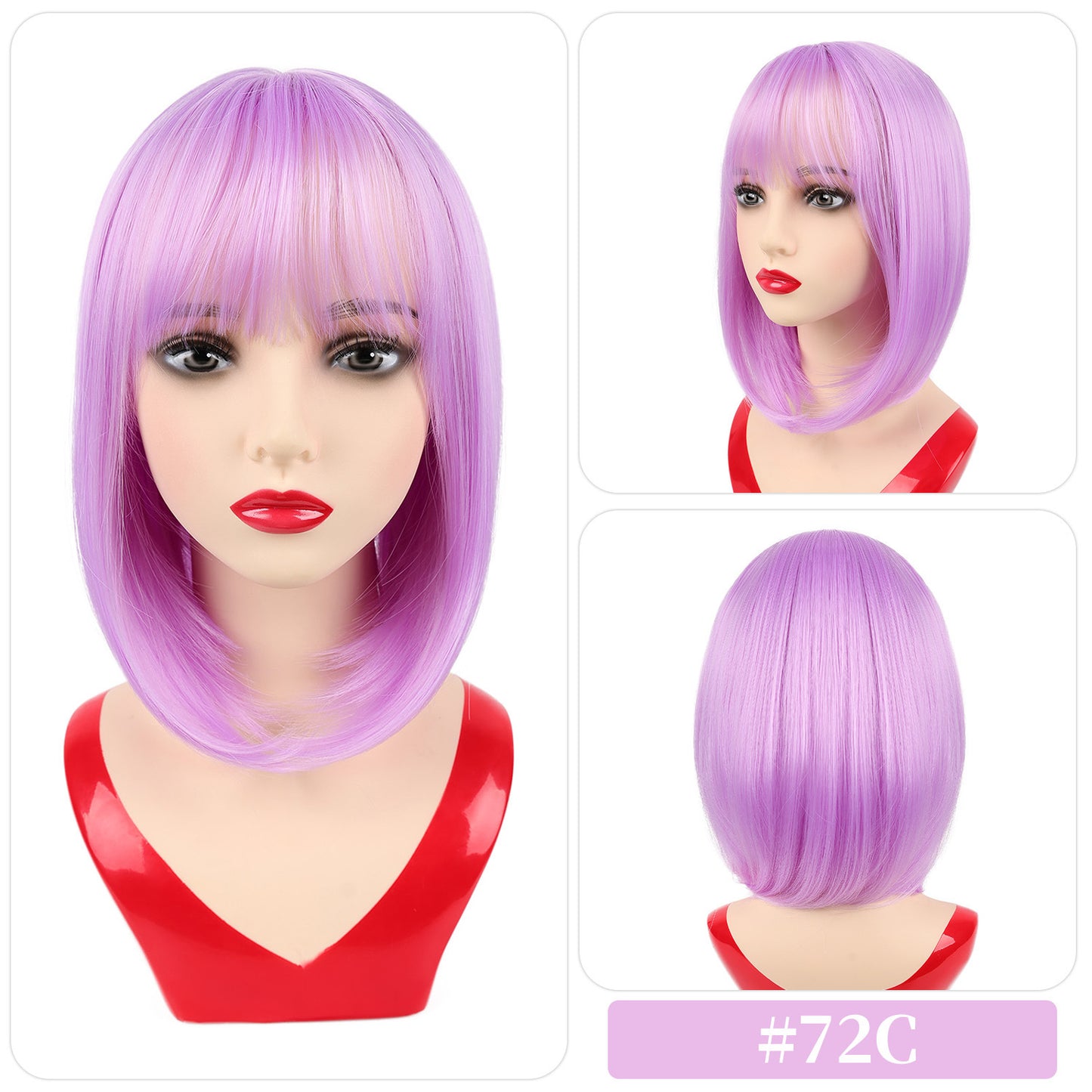 Whole Female Collarbone Length Haircut Wave Wig Short Straight Hair