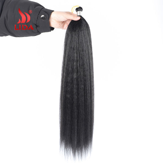 Creative Chemical Fiber Crochet Fluffy Hair Long Straight Wig