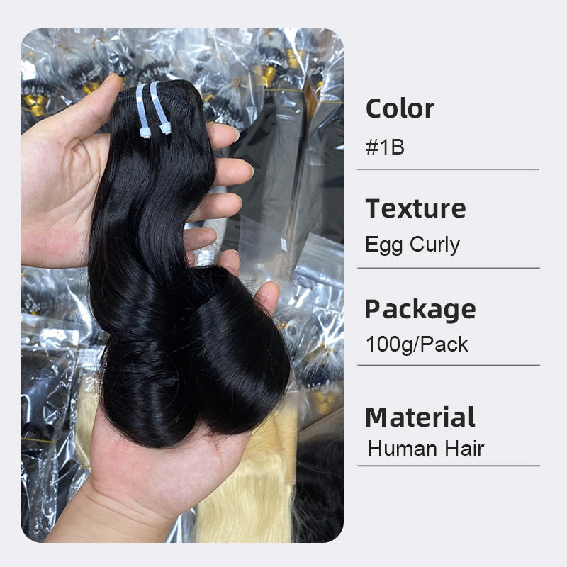 Unique Classic Human Weft Bone Straight Real Hair Wig