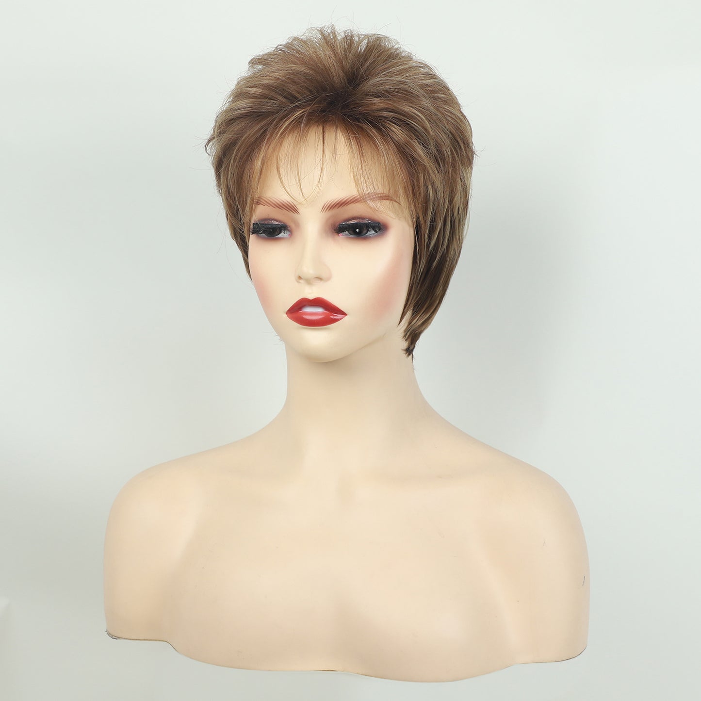 Trendy Innovative Fluffy Fiber Head Cover Wig Short Curly Hair