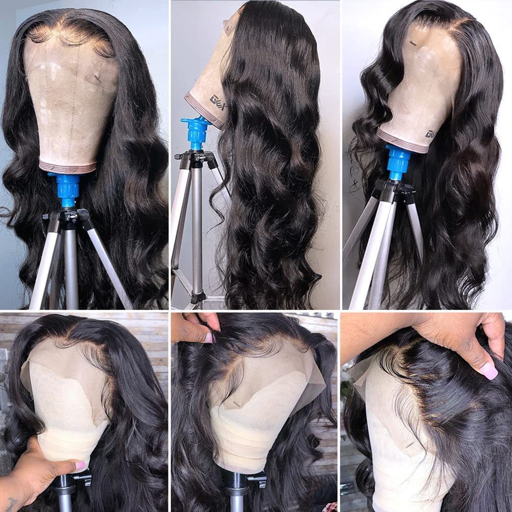 Human Hair Lace Headgear Natural Color Big Wig Long Curls