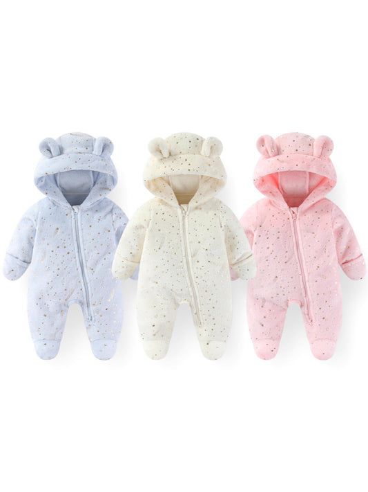 Born Rompers Thickened Fleece-lined Jumpsuit Romper Jumpsuit, Climbing Suit