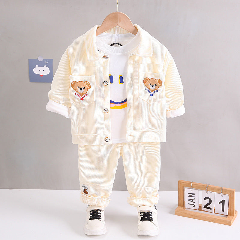 Children's Three-piece Set British Dress Clothing Handsome Boy Years Old Children's Suit