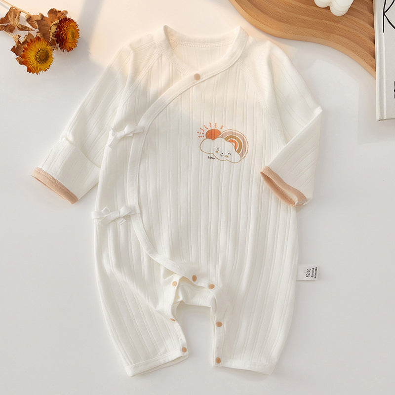 Born Clothes Summer Thin Rompers Romper In Air-conditioned Room Long-sleeved Jumpsuit, Climbing Suit