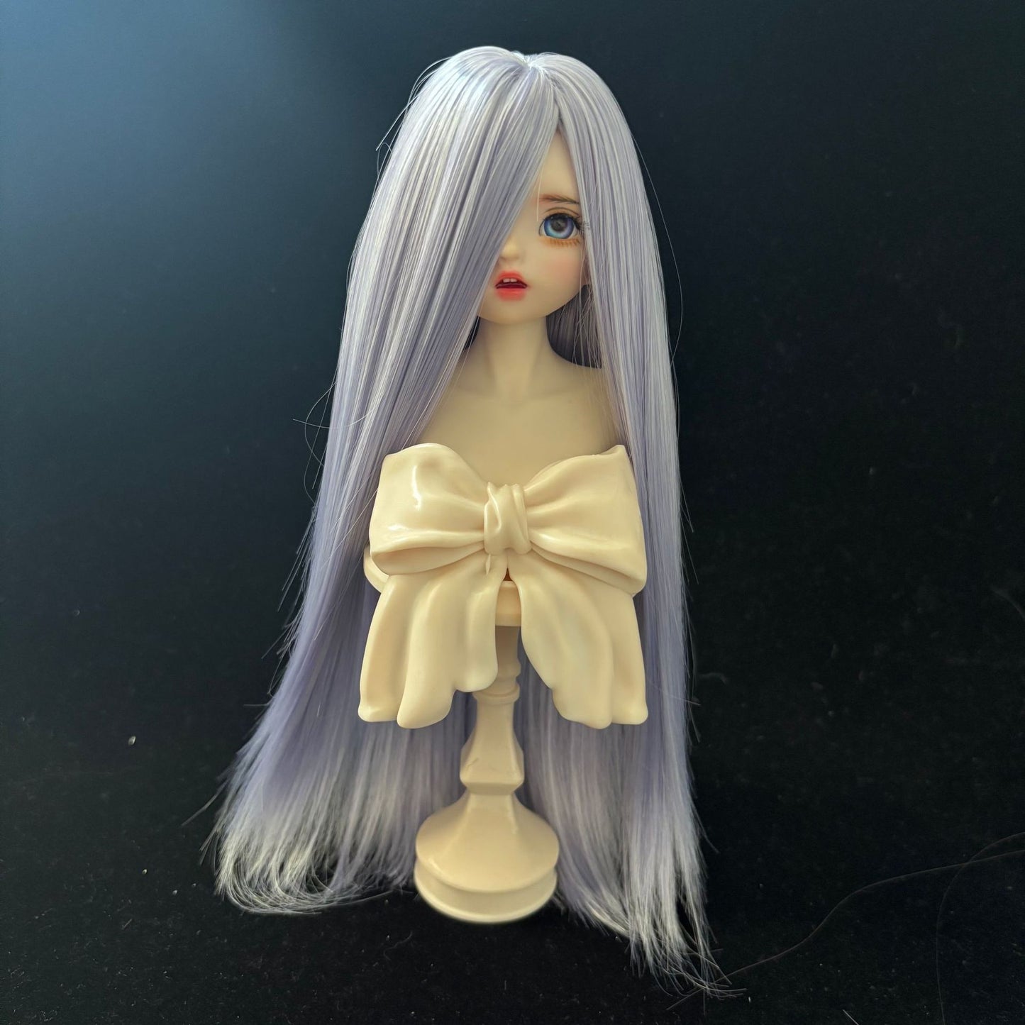 Points Soft Silk Long Bangs Straight Hair Cover Blank Cos Wig