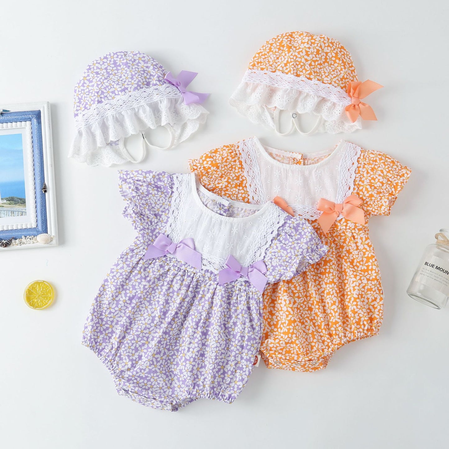 Printed Hood Triangle Rompers Born Th Day Jumpsuit, Climbing Suit