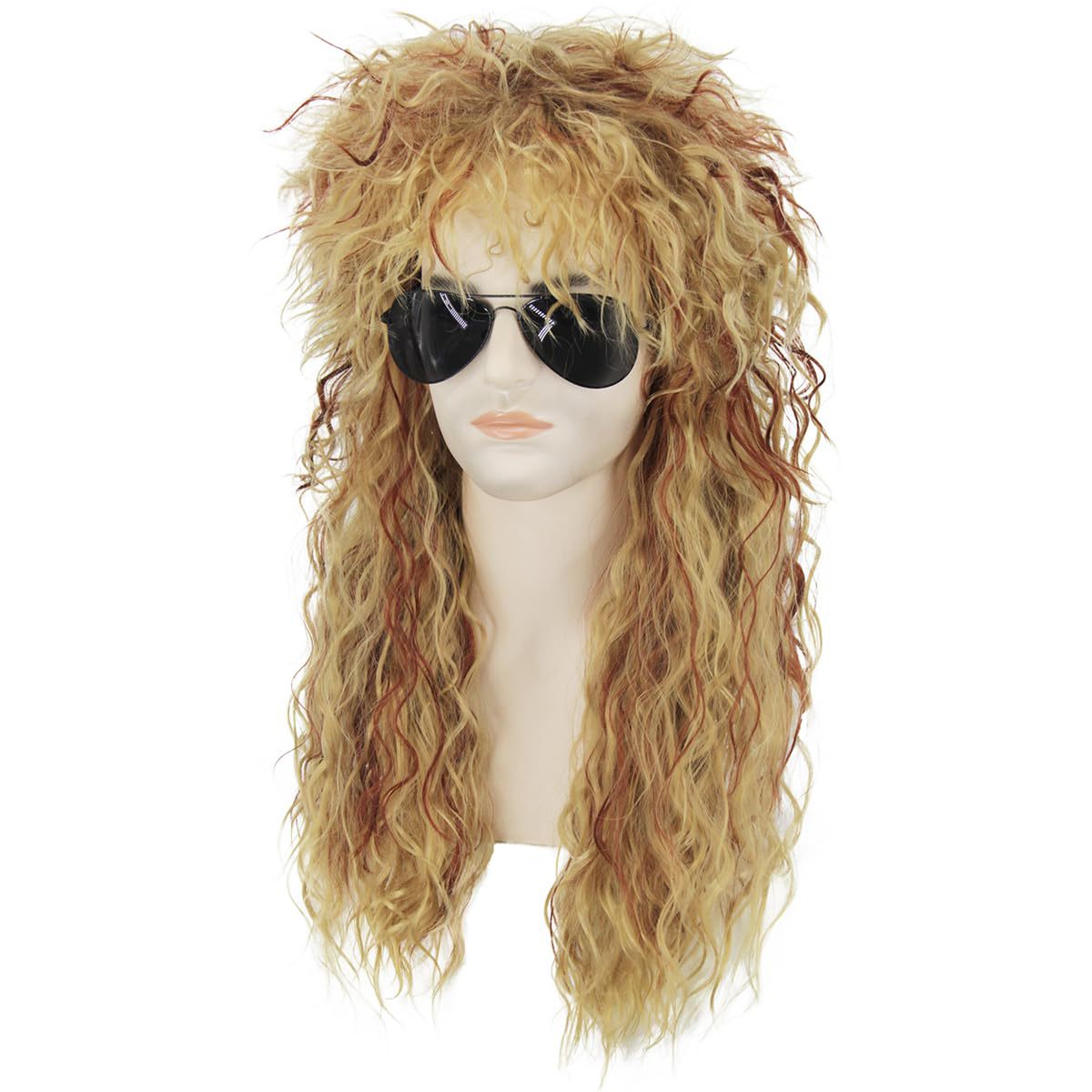 Women's & Men's Hair Black Fish Rocker Punk Rock Wig Long Curls