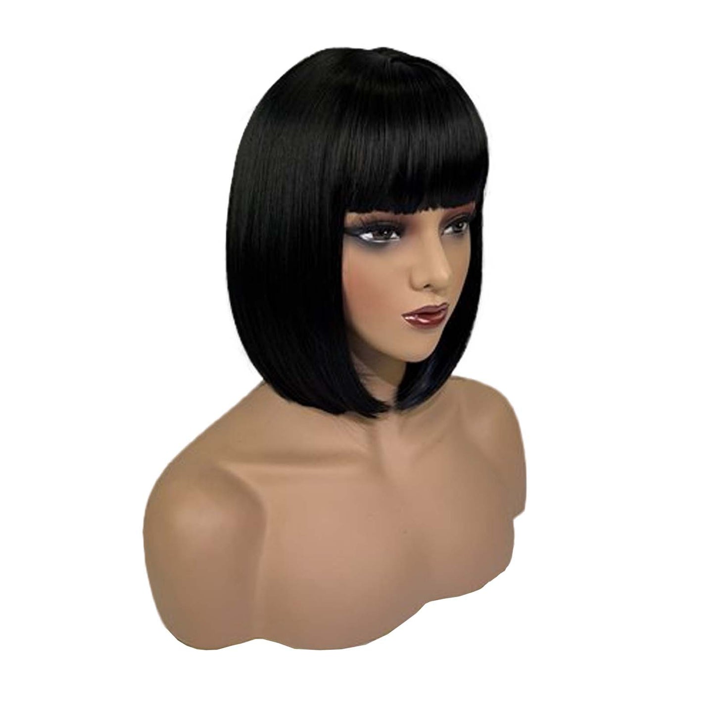 Beautiful Fashion Fiber Bangs Synthetic Wigs Wig Short Straight Hair