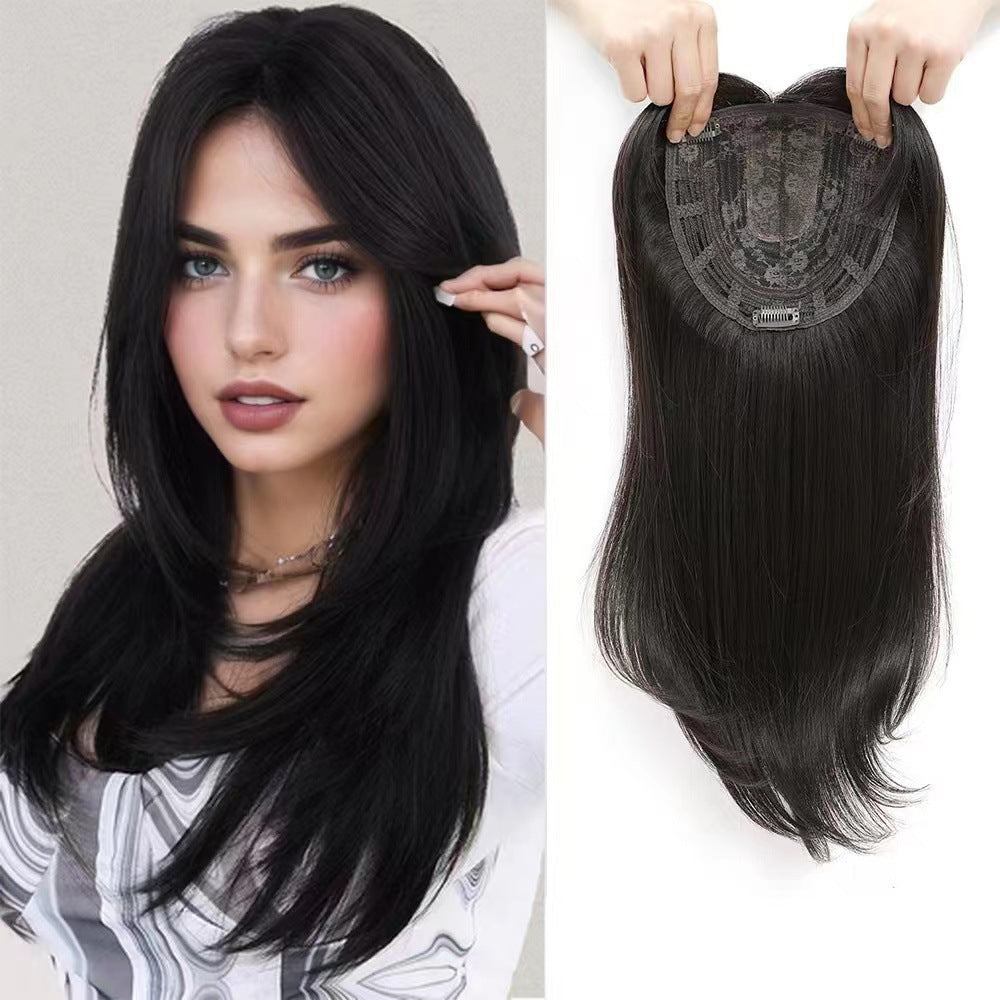 Head Hair Supplementing Piece Set Chemical Fiber Dome Hairpiece Wig