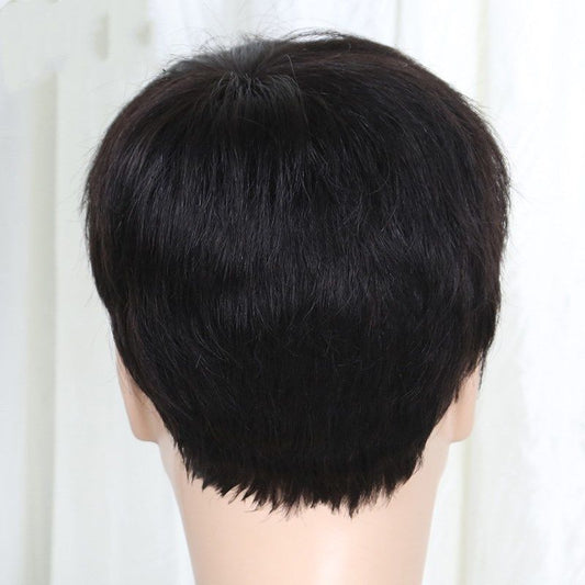 Men's Hair For Dad Handsome Natural Breathable Human Men's Wig