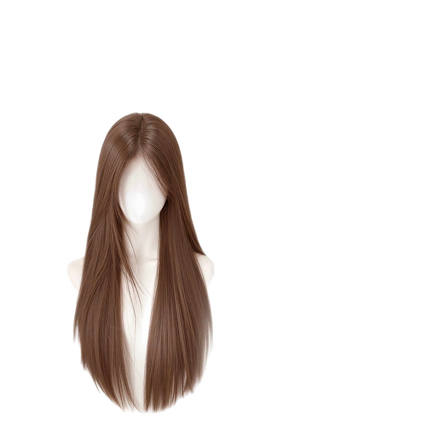Xu Yan Hairstyle Female Forehead Fluffy Younger Artificial Hair Long Straight Wig