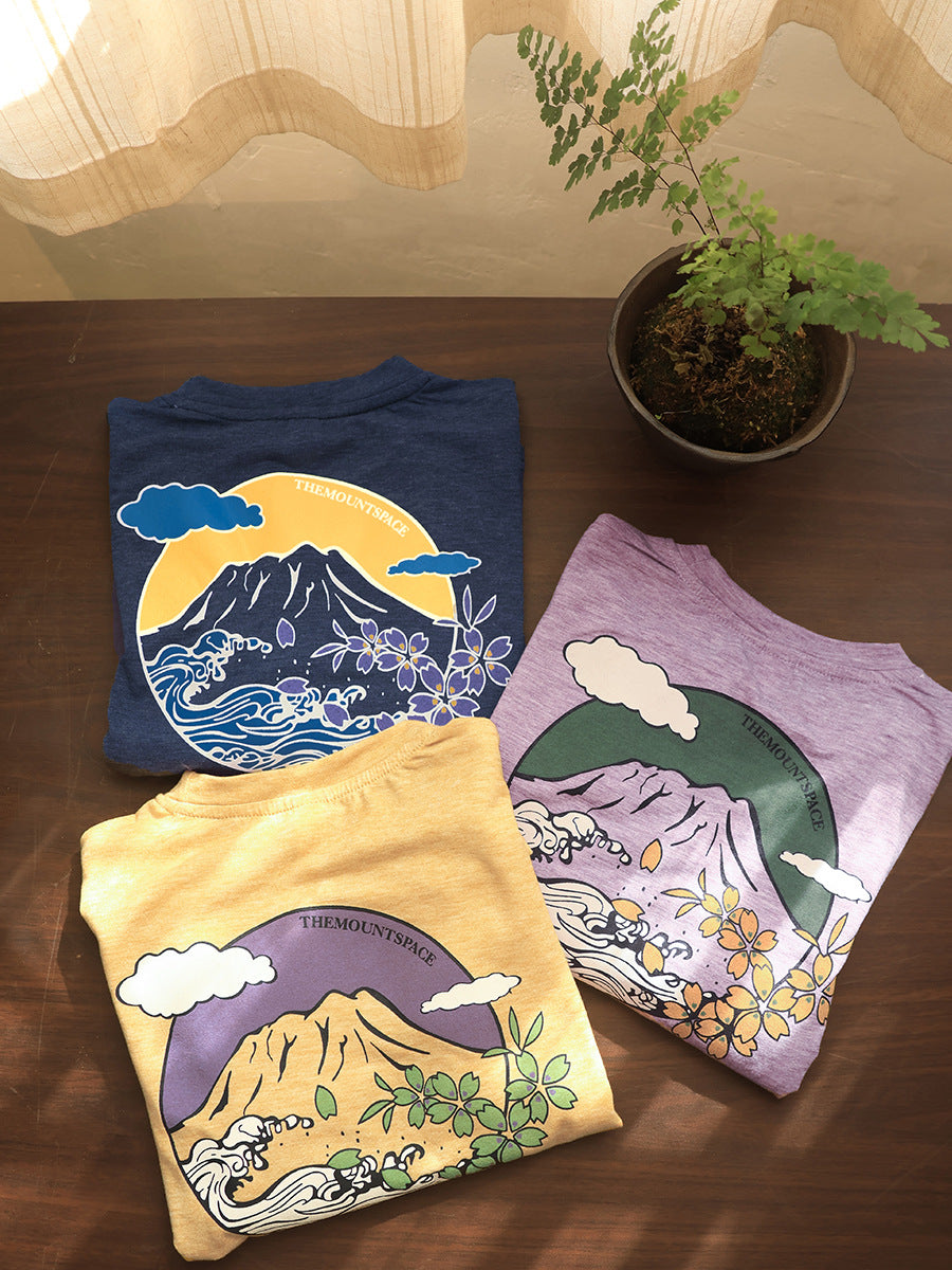 Children's Mountain Outdoor Clothing Color Cotton Moisture Wicking Top Half Children's T-shirt