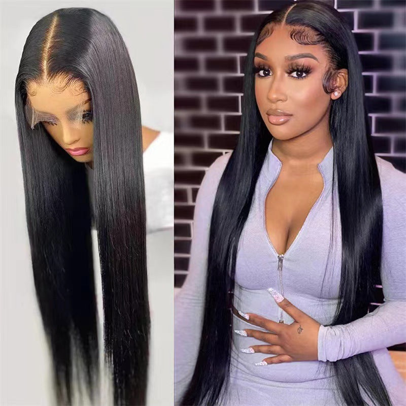 Women's Front Lace Chemical Fiber Fashion Medium Long Straight Wig