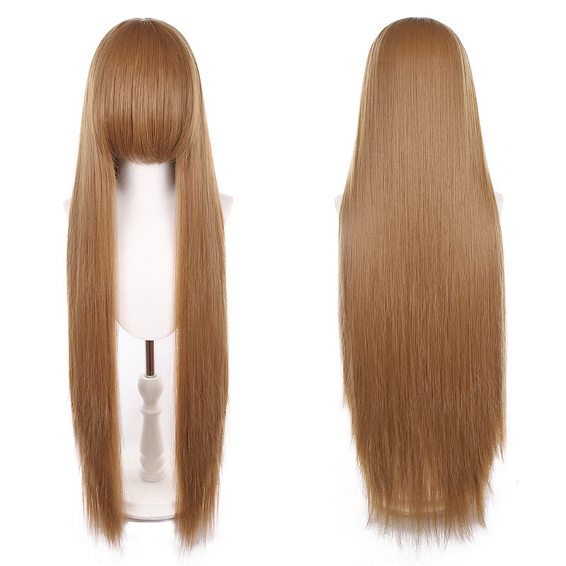 Mao Style Universal Scalp Head Long Bangs Cos Wig