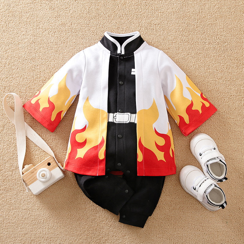 Cartoon Jumpsuit Full Cotton Thin Section Pullover Rompers Long Sleeve Jumpsuit, Climbing Suit