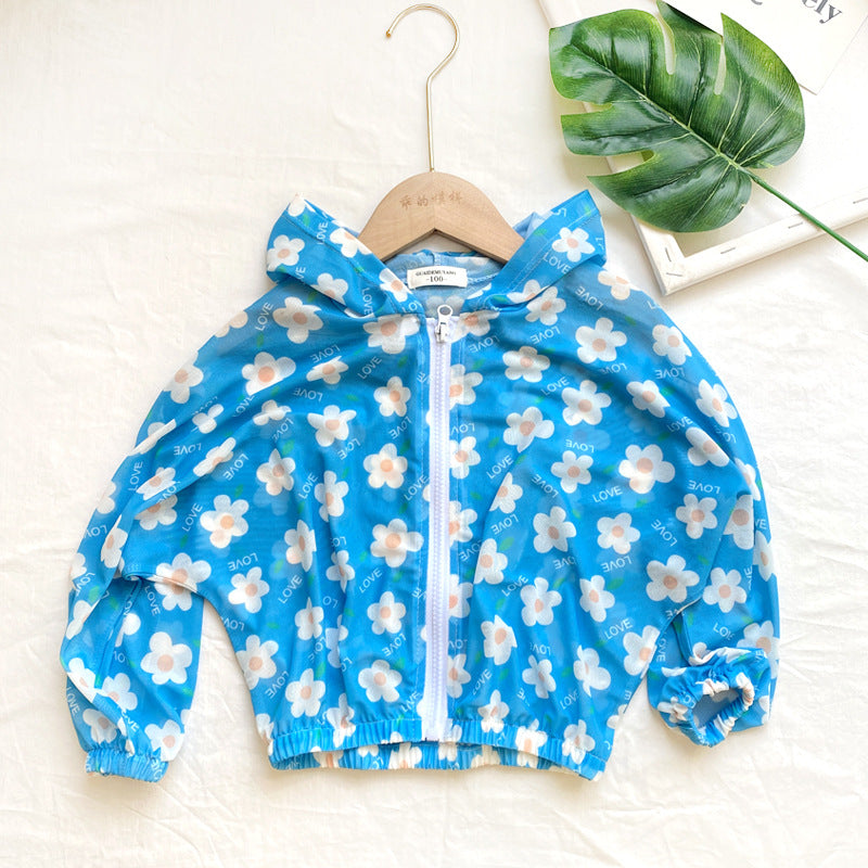 Silk Sun Protection Clothing Bottoming Shirt Air Conditioner Mesh Breathable Children's T-shirt
