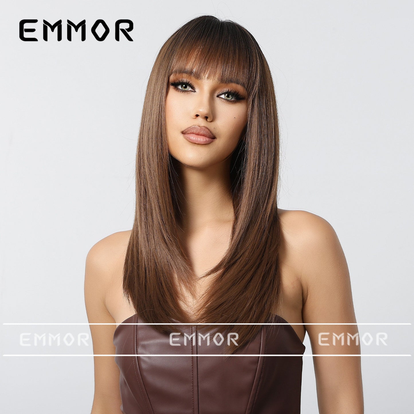 Style Bangs Hair High-level Matte Natural Face Long Straight Wig