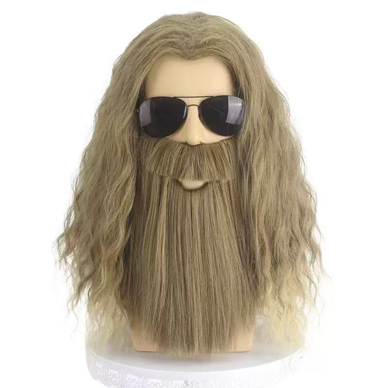 Men's Love Thunder Thor Optional Long Curly Hair Halloween Men's Wig