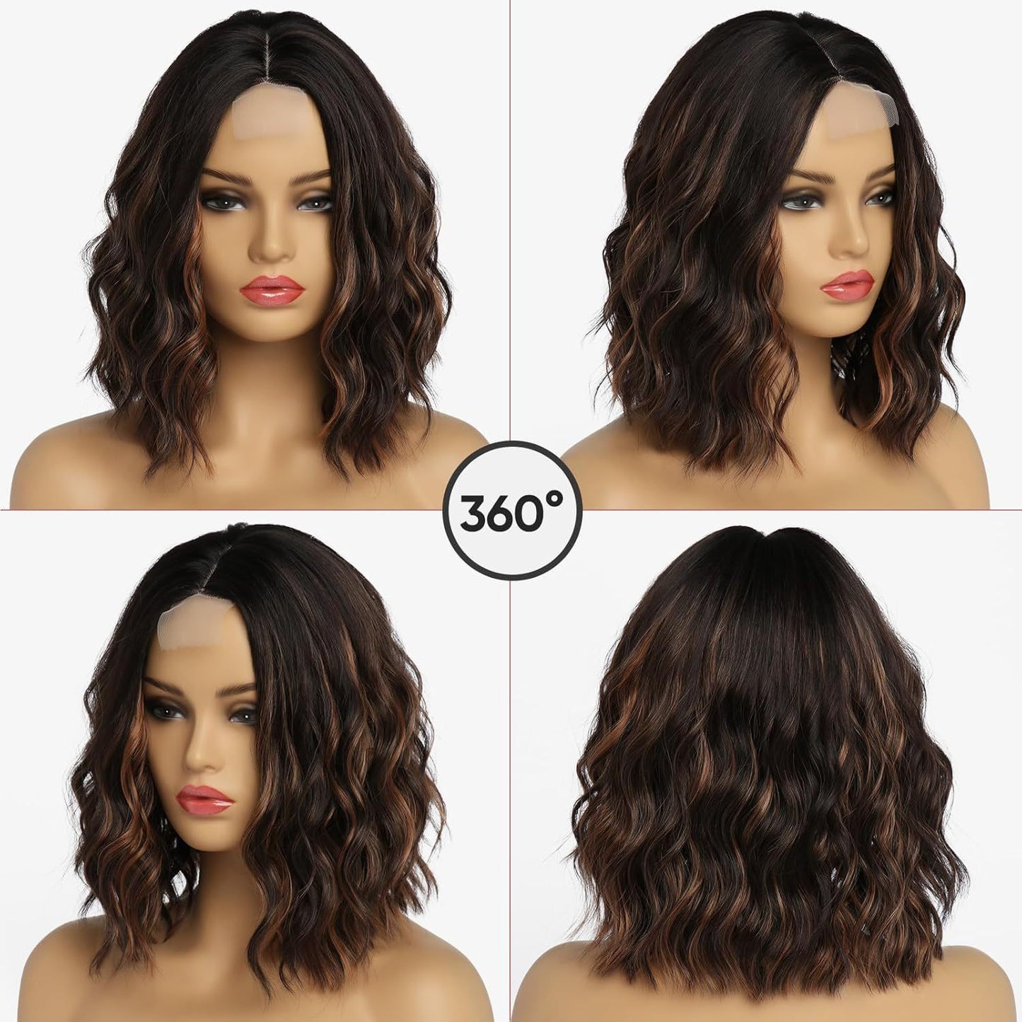 Graceful Women's Front Lace Synthetic Wigs Wig Short Curly Hair