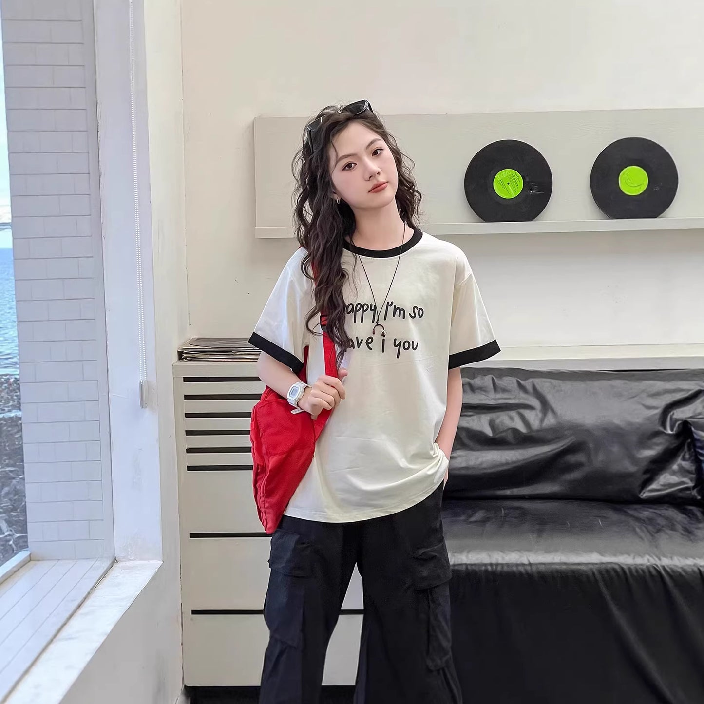 Children's Short-sleeved Middle Big Summer Loose Versatile Children's T-shirt