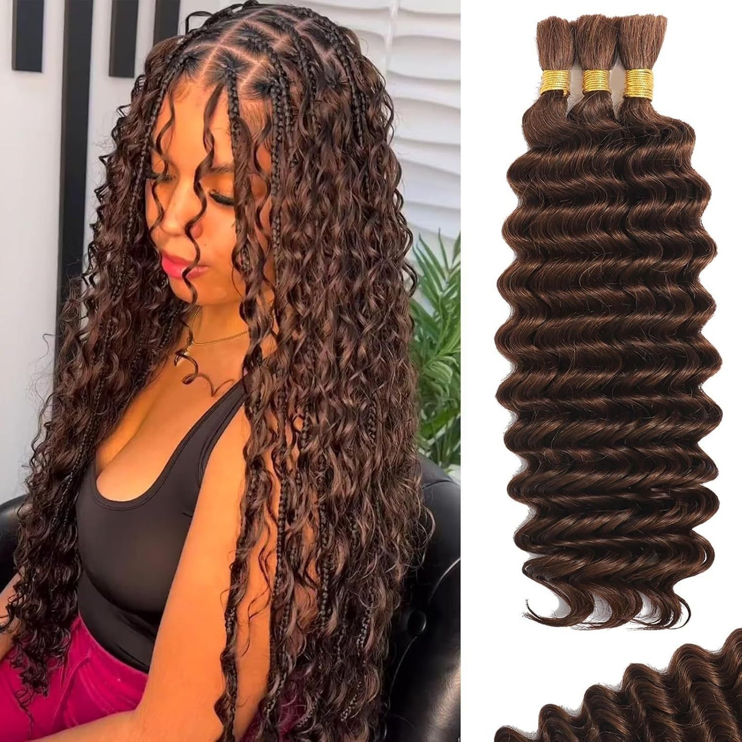 Tie-up Hair Sets Of Hairband Female Big Wave Body Weave Wig Long Curls
