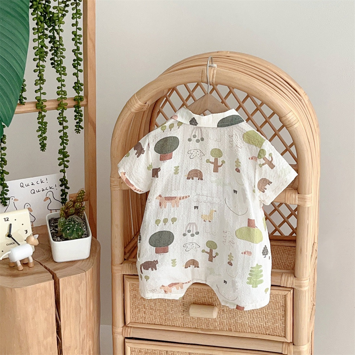 Summer Born Clothes Thin Short Sleeve Rompers Class Nordic Boy's Jumpsuit, Climbing Suit