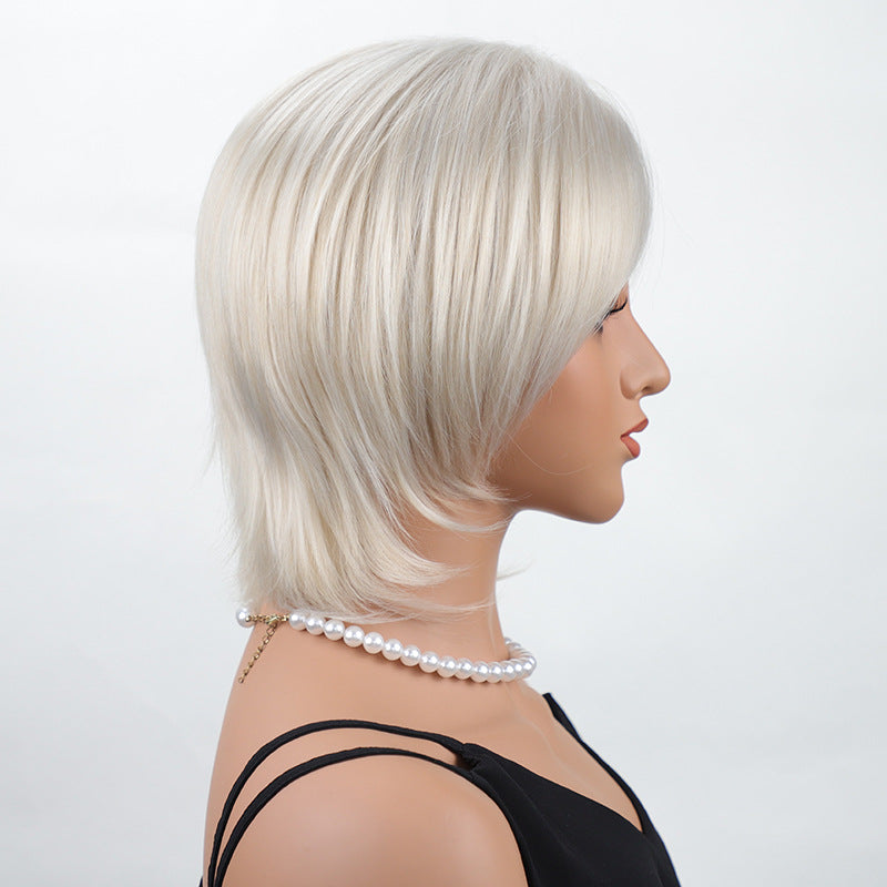 Women's Golden Rose Net Synthetic Wigs Wig Short Straight Hair
