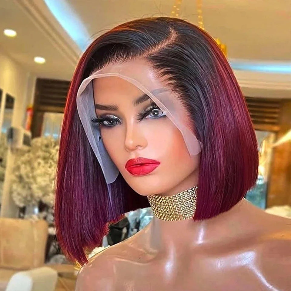 Trendy Slouchy Pretty Versatile Straight Bob Real Hair Wig