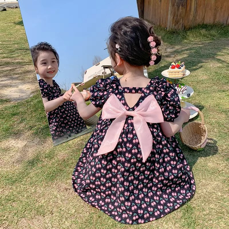 Children's Summer Fashionable Clothing Princess Skirt Printed Children's Dress