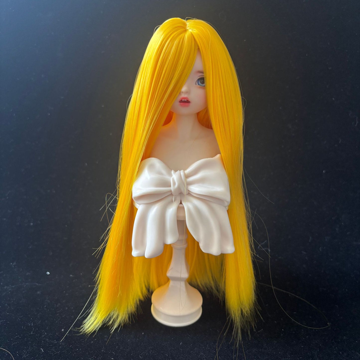 Points Soft Silk Long Bangs Straight Hair Cover Blank Cos Wig