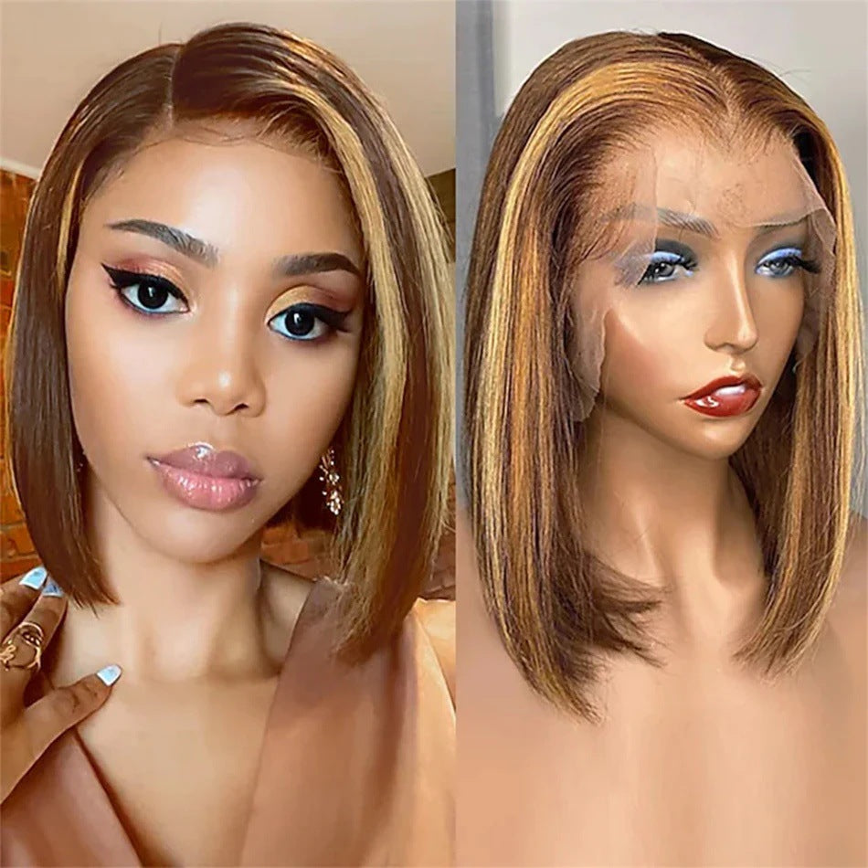 New Innovative Straight Bob Brazilian Human Real Hair Wig