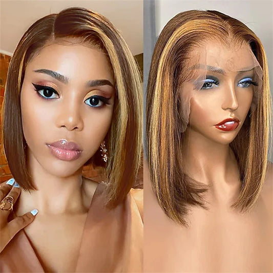 New Innovative Straight Bob Brazilian Human Real Hair Wig