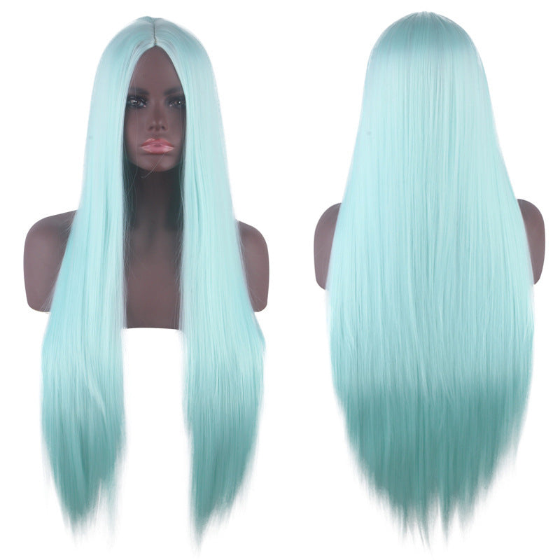 Universal Medium Scalp Black Long Straight Hair Cos Wig