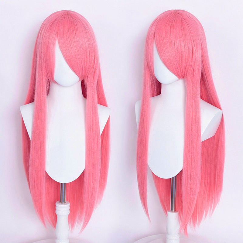Universal Hair Cm Rose Net Color Woolen Long Straight Wig