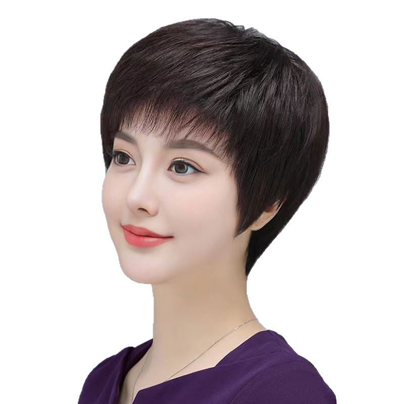 Women's Wave Luminous Head Mother Realistic Super Real Hair Wig