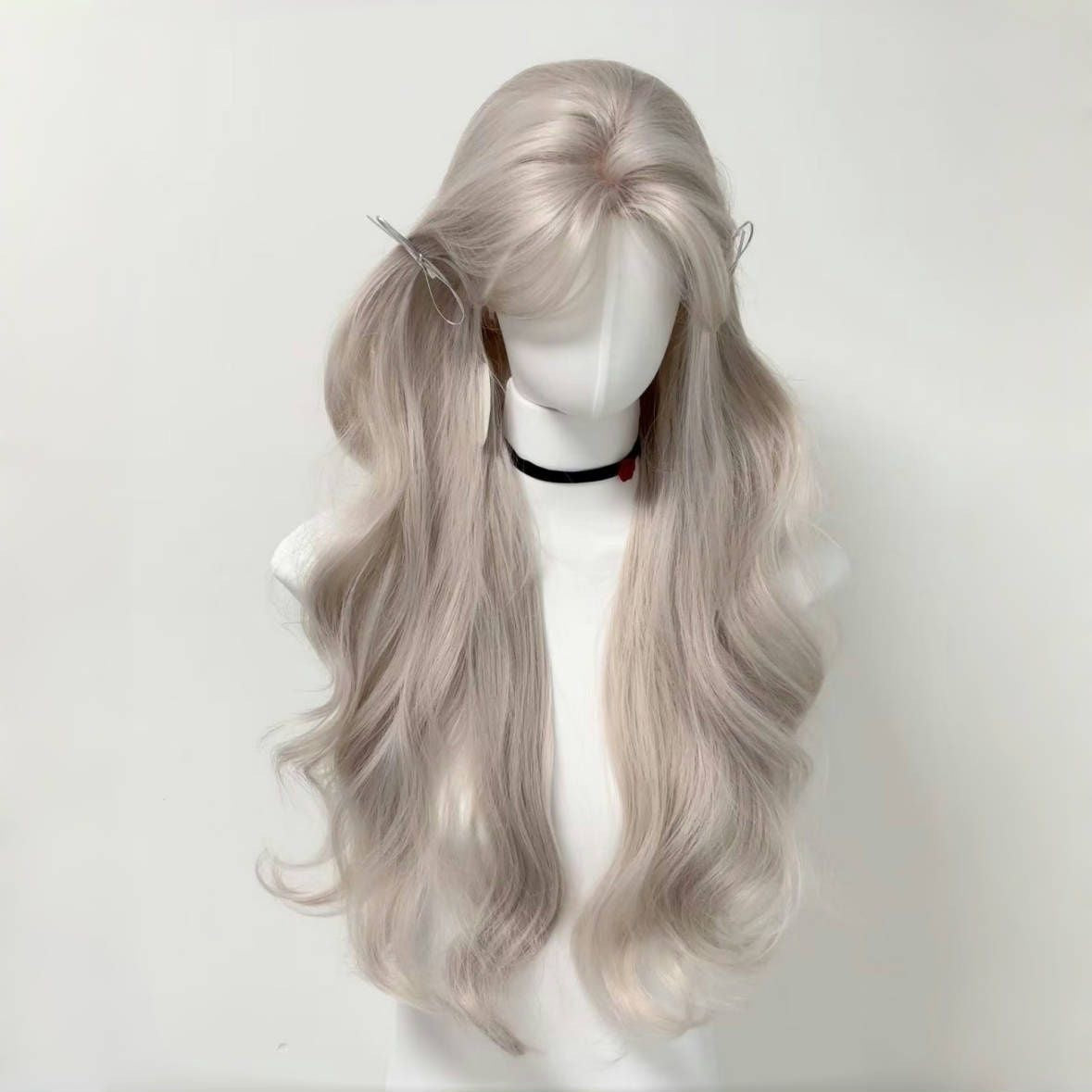 Women's Mid-length Bangs Curly Hair Japonica Rice Wig Long Curls