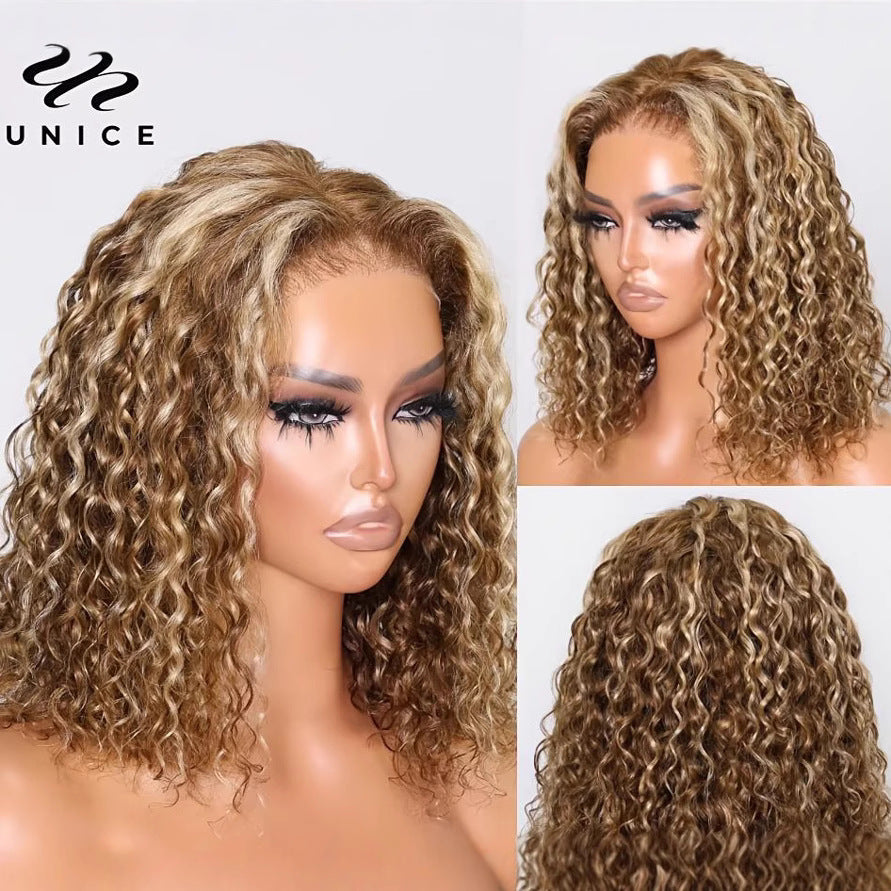 Fashion Front Lace Wigs With Small African Coil Steel Head Wig Short Curly Hair