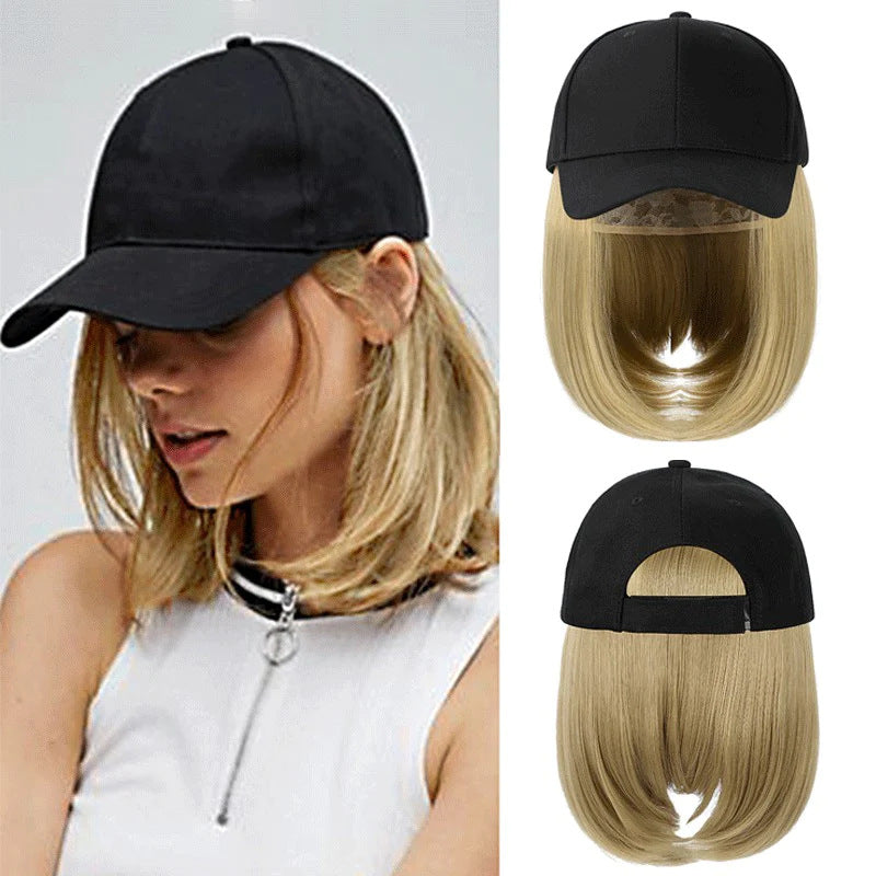 Ladies Hooded Personality Chemical Fiber Head Wig Short Straight Hair