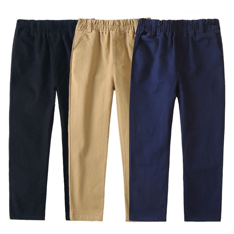 Children's Uniform Primary Secondary School Suit Boys Khaki Thick Dark Children's Pants