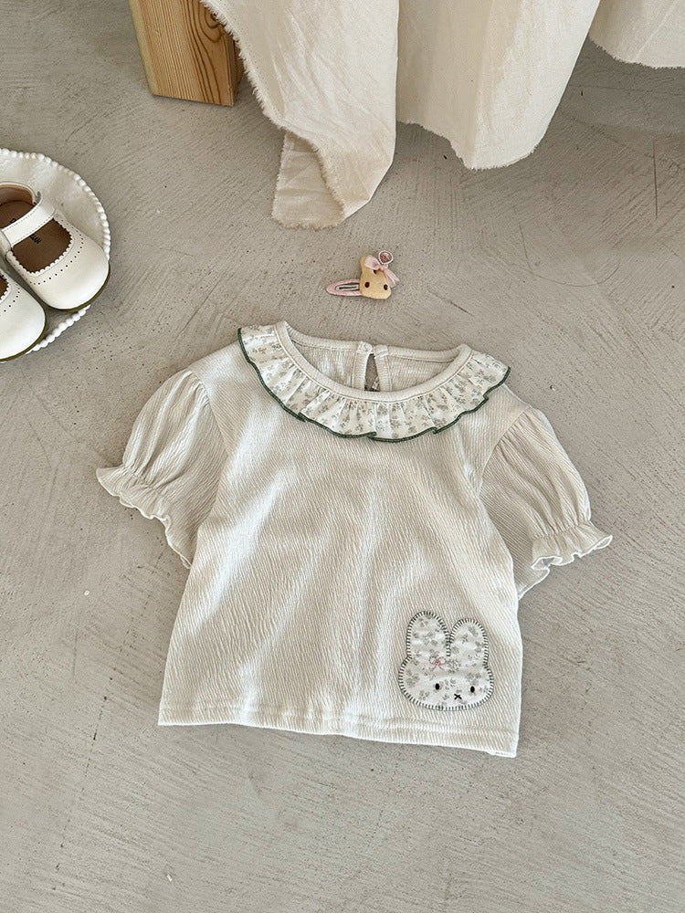 Thin Infant Cute Wild Top Bottoming Shirt Summer Clothing Class Children's T-shirt