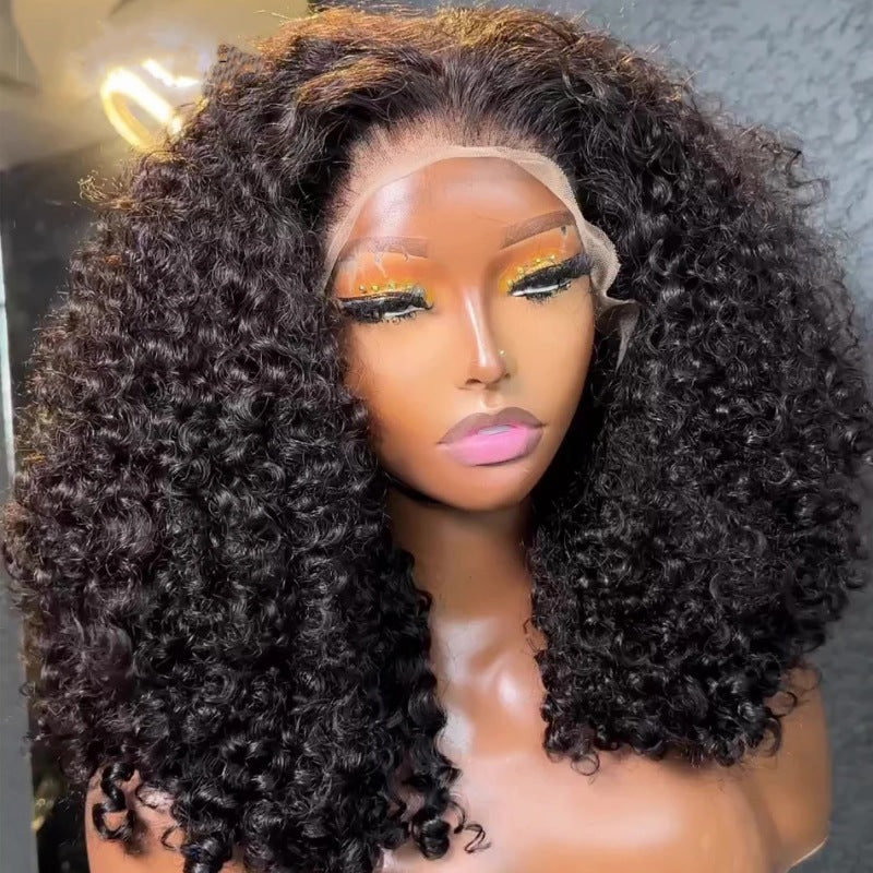 Beautiful Jerry Curly Bob Human Frontal Real Hair Wig