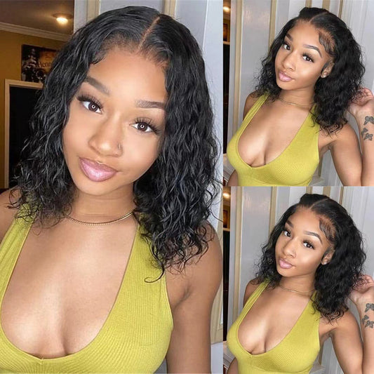 Female African Small Synthetic Wigs Long Wig Short Curly Hair
